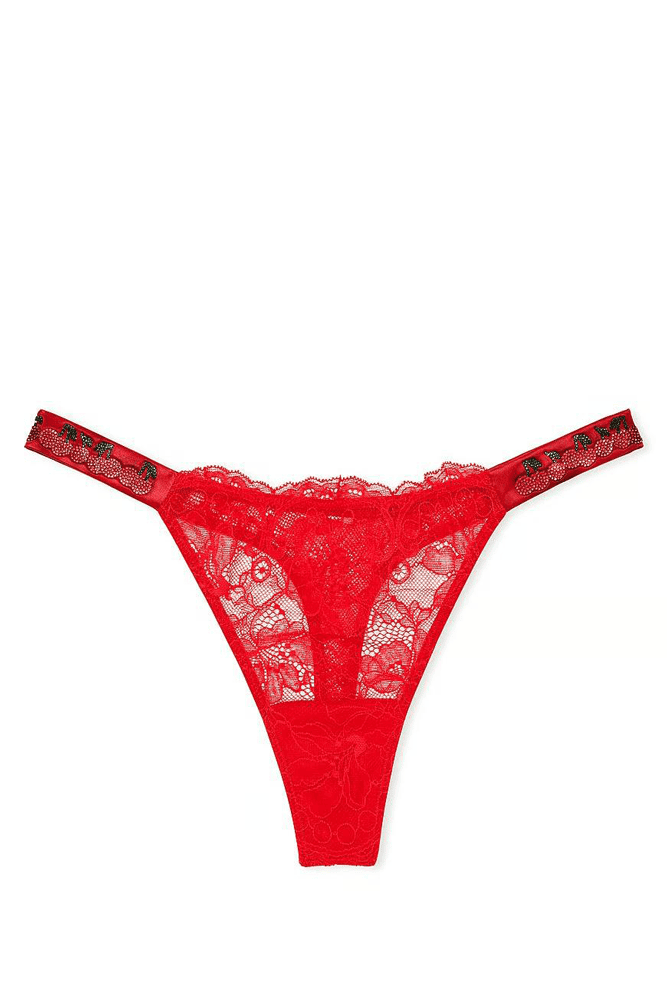 Трусики ЗІ СТРАЗАМИ СТРІНГИ МЕРЕЖИВО CHERRY Victoria`s