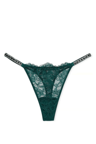 Трусики ЗІ СТРАЗАМИ СТРІНГИ МЕРЕЖИВО EMERALD CHAIN Victoria`s Secret