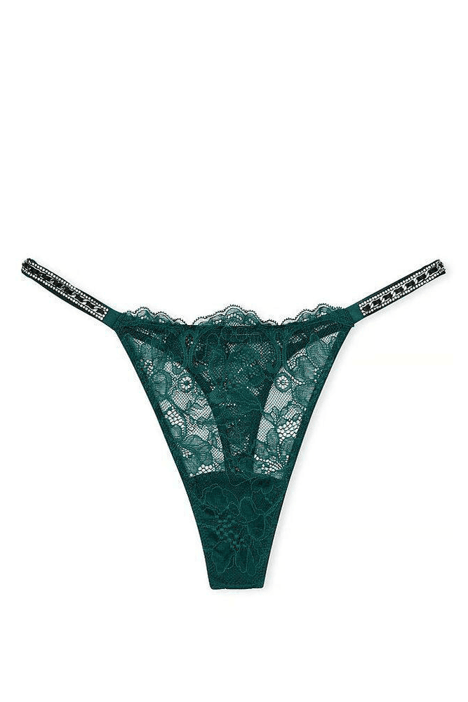 Трусики ЗІ СТРАЗАМИ СТРІНГИ МЕРЕЖИВО EMERALD CHAIN Victoria`s Secret