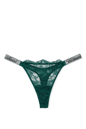 Трусики ЗІ СТРАЗАМИ СТРІНГИ МЕРЕЖИВО EMERALD Victoria`s Secret