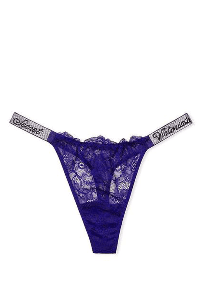 Трусики ЗІ СТРАЗАМИ СТРІНГИ МЕРЕЖИВО NEW VIOLET Victoria`s Secret
