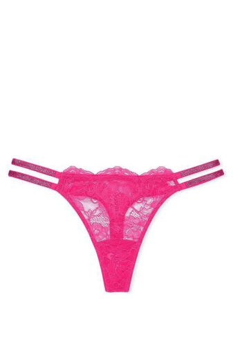 Трусики ЗІ СТРАЗАМИ СТРІНГИ МЕРЕЖИВО PINK DOUBLE Victoria`s Secret
