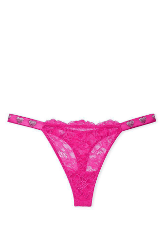 Трусики ЗІ СТРАЗАМИ СТРІНГИ МЕРЕЖИВО PINK HEART Victoria`s Secret