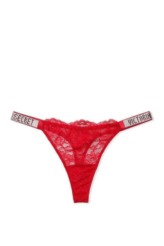 Трусики ЗІ СТРАЗАМИ СТРІНГИ МЕРЕЖИВО RED Victoria`s