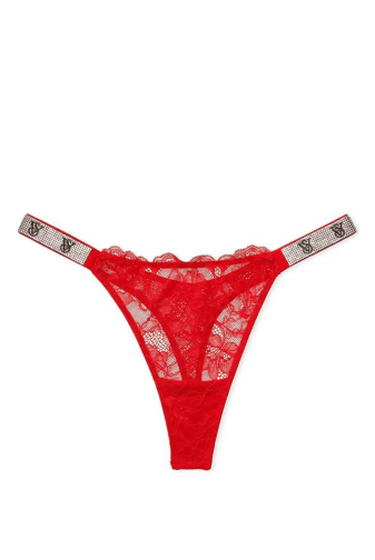 Трусики ЗІ СТРАЗАМИ СТРІНГИ МЕРЕЖИВО RED VS Victoria`s Secret