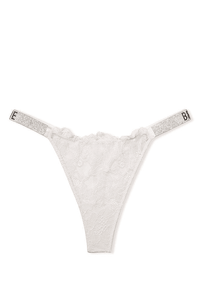 Трусики ЗІ СТРАЗАМИ СТРІНГИ МЕРЕЖИВО WHITE BRIDE Victoria`s Secret