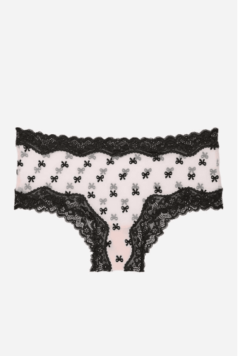 Трусики МЕРЕЖИВНІ ЛЮКС БРАЗИЛІАНИ BOW BLACK Victoria`s Secret