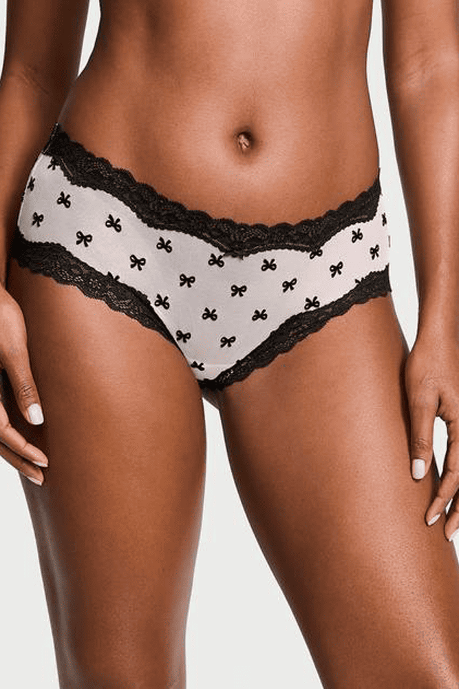 Трусики МЕРЕЖИВНІ ЛЮКС БРАЗИЛІАНИ BOW BLACK Victoria`s Secret
