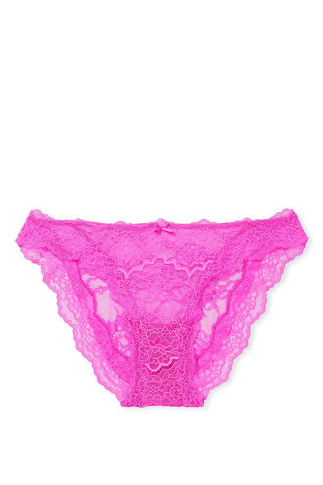 Трусики МЕРЕЖИВНІ ЛЮКС БРАЗИЛІАНИ NEON PINK Victoria`s Secret