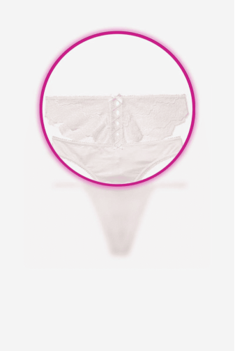 Трусики МЕРЕЖИВНІ ЛЮКС БРАЗИЛІАНИ WHITE BOW Victoria`s Secret