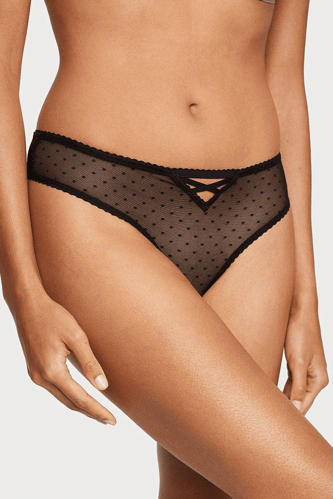 Трусики МЕРЕЖИВНІ ЛЮКС З ДОСТУПОМ BLACK DOT Victoria`s