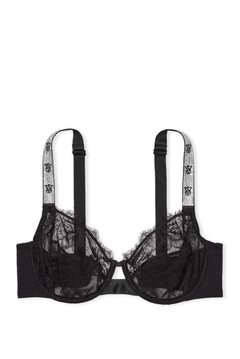 БЮСТГАЛЬТЕР ЗІ СТРАЗАМИ БЕЗ ПУШ-АП BLACK VS Victoria`s Secret