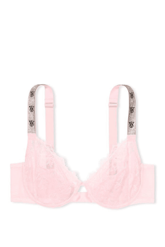БЮСТГАЛЬТЕР ЗІ СТРАЗАМИ БЕЗ ПУШ-АП PUREST PINK VS Victoria`s Secret