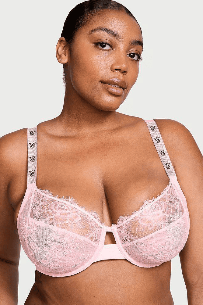 БЮСТГАЛЬТЕР ЗІ СТРАЗАМИ БЕЗ ПУШ-АП PUREST PINK VS Victoria`s Secret