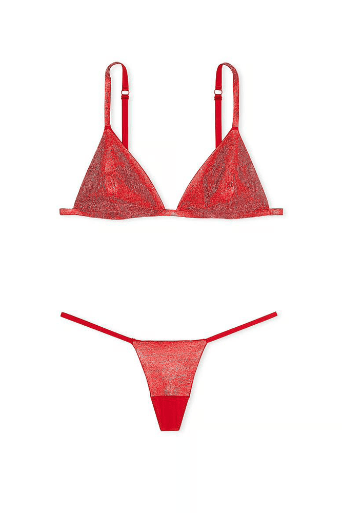 БЮСТГАЛЬТЕР ЗІ СТРАЗАМИ БЕЗ ПУШ-АП RED EMBL SET Victoria`s Secret