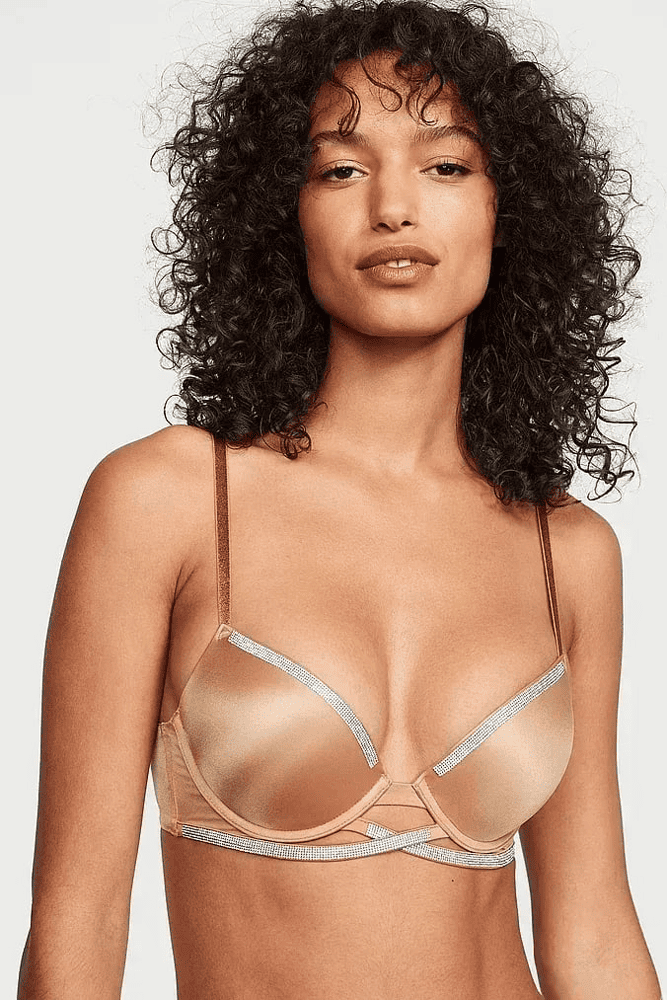 БЮСТГАЛЬТЕР ЗІ СТРАЗАМИ ПУШ-АП NUDE CROSS Victoria`s Secret