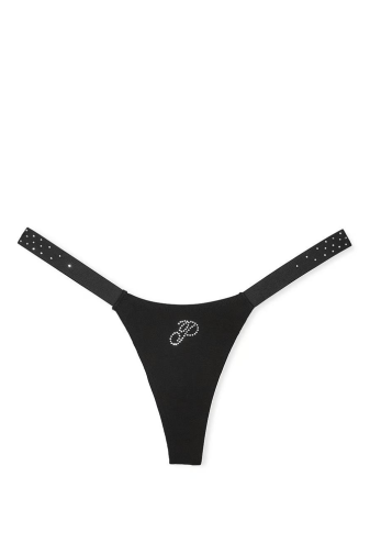 Трусики PINK СТРІНГИ BLACK LOGO EMBL Victoria`s Secret