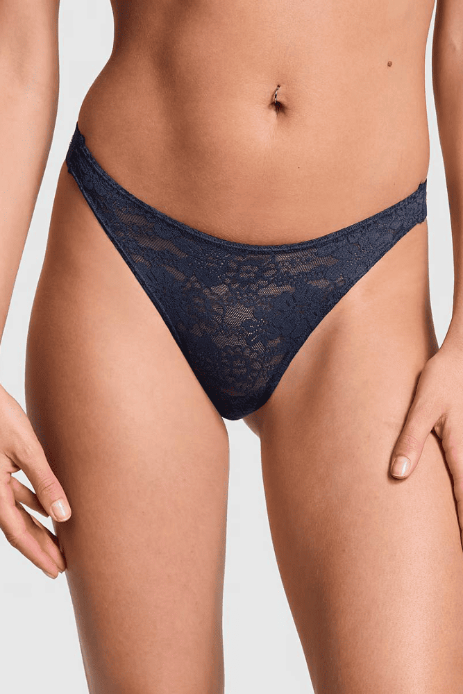 Трусики PINK СТРІНГИ NAVY  LOGO EMBL Victoria`s Secret