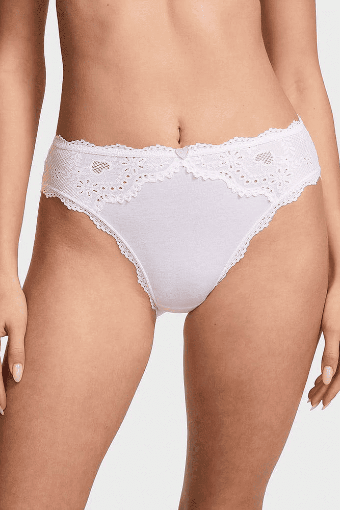 Трусики БАВОВНЯНІ БІКІНІ WHITE HEART Victoria`s Secret