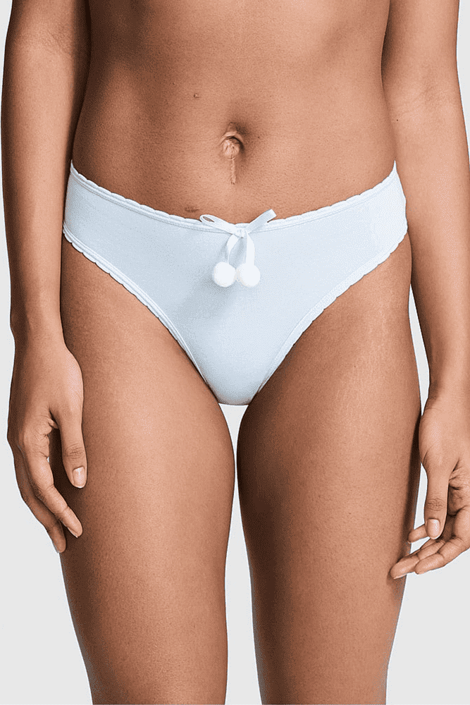 Трусики БАВОВНЯНІ БРАЗИЛІАНИ BLUE POM Victoria`s Secret