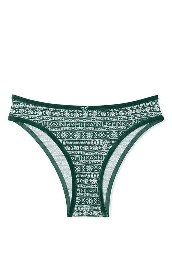 Трусики БАВОВНЯНІ БРАЗИЛІАНИ GREEN PAISLEY Victoria`s Secret
