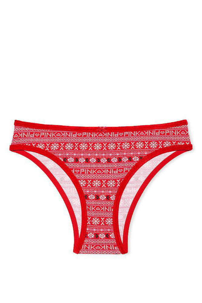 Трусики БАВОВНЯНІ БРАЗИЛІАНИ RED PAISLEY Victoria`s Secret