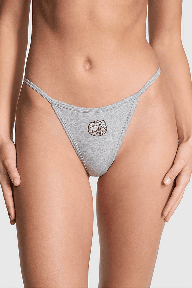 Трусики БАВОВНЯНІ СТРІНГИ GREY POM Victoria`s Secret
