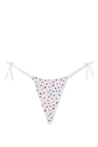 Трусики БАВОВНЯНІ СТРІНГИ РУБЧИК PINK FLORAL Victoria`s Secret