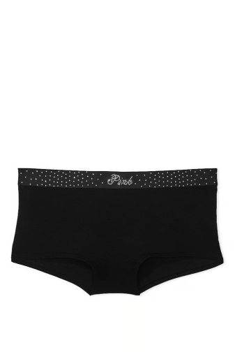 Трусики БАВОВНЯНІ ШОРТИКИ BLACK EMBL Victoria`s Secret