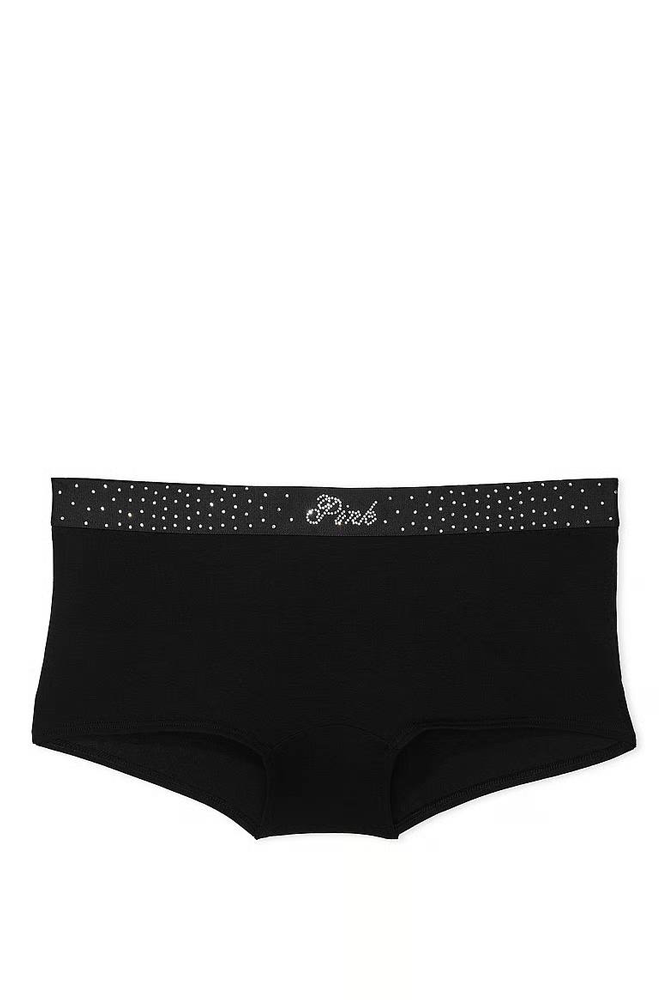 Трусики БАВОВНЯНІ ШОРТИКИ BLACK EMBL Victoria`s Secret