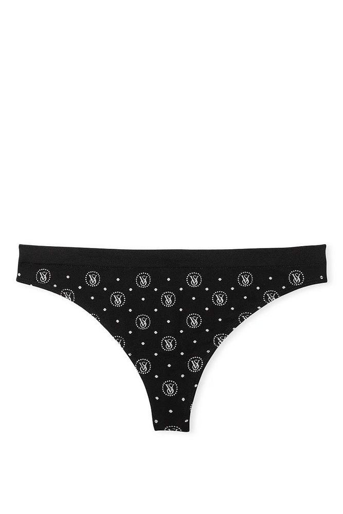 Трусики БЕЗШОВНІ СТРІНГИ BLACK LOGO SEAMLESS Victoria`s Secret