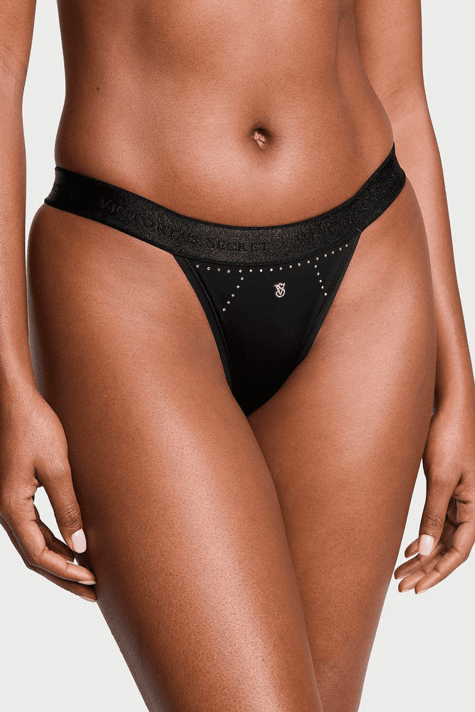 Трусики З РЕЗИНКОЮ БРАЗИЛІАНИ EMBL BLACK Victoria`s Secret