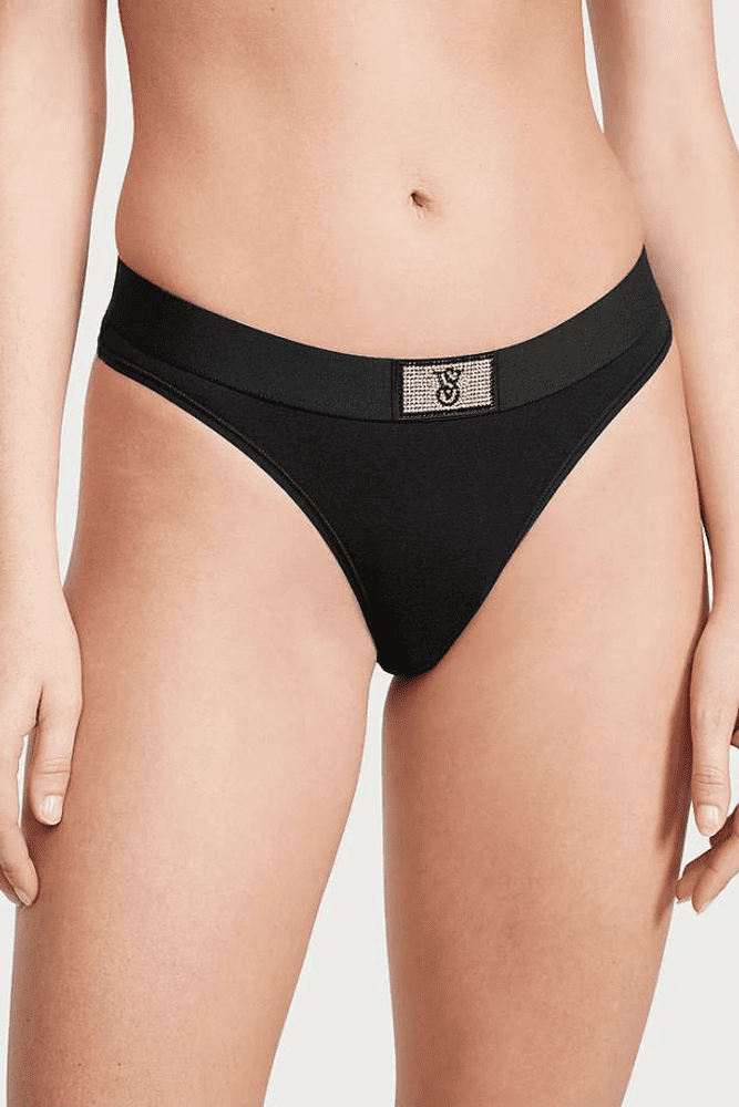 Трусики З РЕЗИНКОЮ СТРІНГИ BLACK EMBL Victoria`s Secret