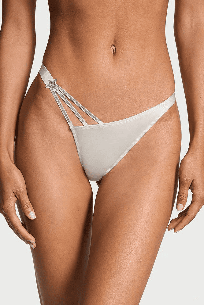 Трусики ЗІ СТРАЗАМИ БРАЗИЛІАНИ SILVER STAR Victoria`s Secret
