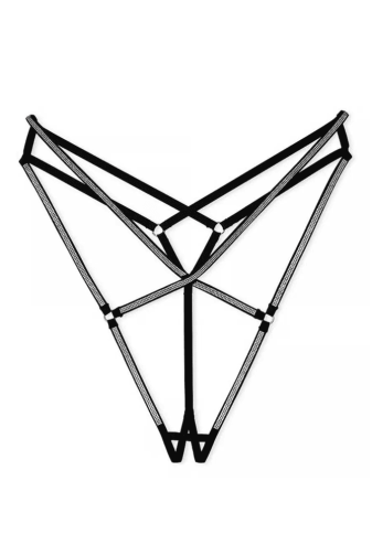 Трусики ЗІ СТРАЗАМИ З ДОСТУПОМ BLACK STRAPPY Victoria`s Secret
