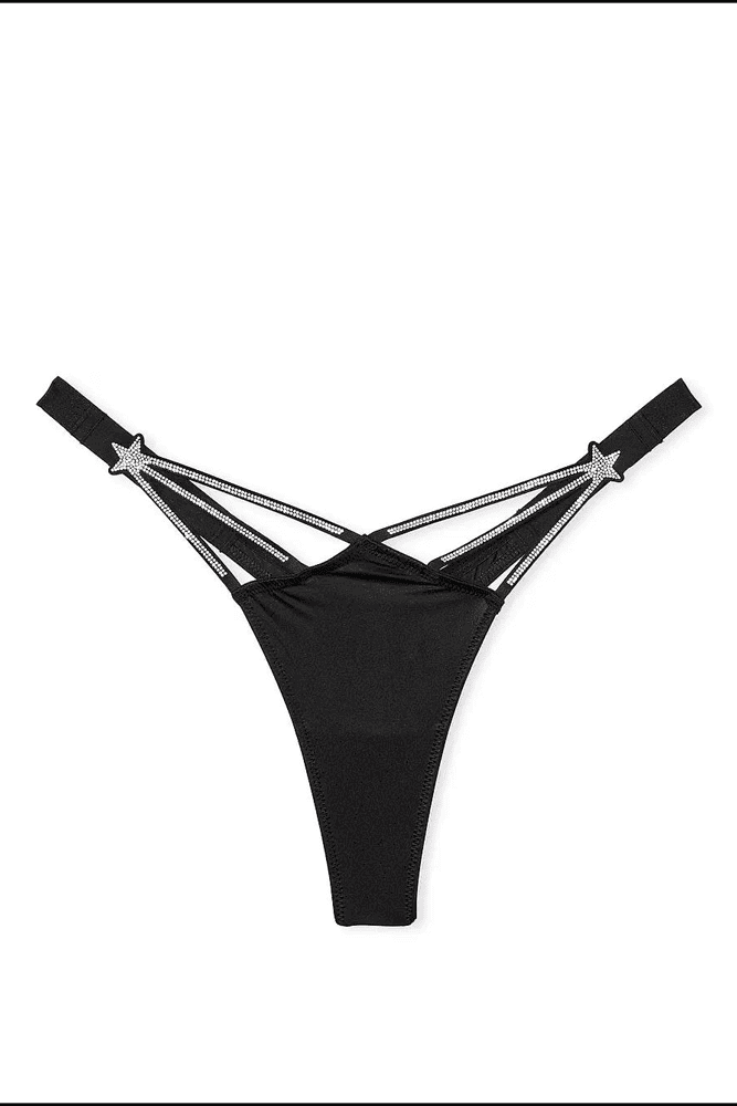 Трусики ЗІ СТРАЗАМИ СТРІНГИ BLACK STAR Victoria`s Secret