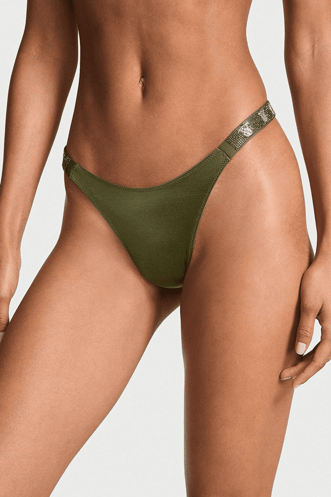Трусики ЗІ СТРАЗАМИ СТРІНГИ KHAKI VS Victoria`s Secret