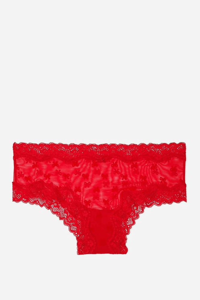 Трусики МЕРЕЖИВНІ ЛЮКС БРАЗИЛІАНИ BOW RED Victoria`s Secret