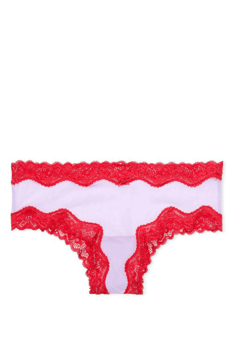 Трусики МЕРЕЖИВНІ ЛЮКС БРАЗИЛІАНИ RED VIOLET Victoria`s Secret