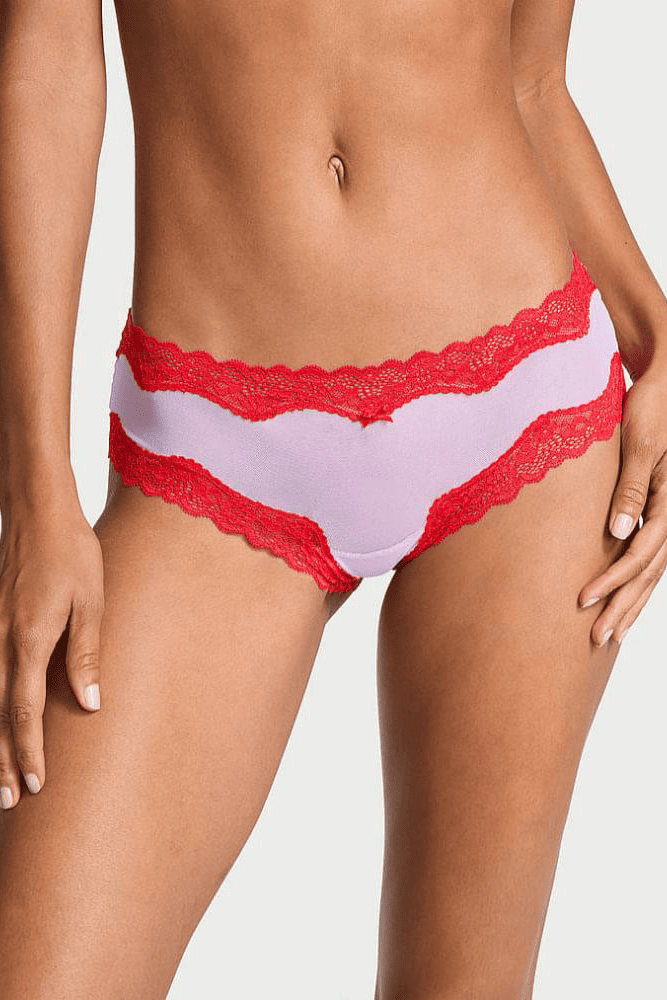 Трусики МЕРЕЖИВНІ ЛЮКС БРАЗИЛІАНИ RED VIOLET Victoria`s Secret