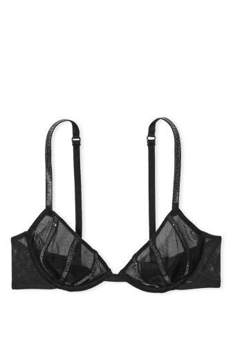 БЮСТГАЛЬТЕР ЗІ СТРАЗАМИ БЕЗ ПУШ-АП DARK BLACK LINES Victoria`s Secret