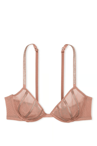 БЮСТГАЛЬТЕР ЗІ СТРАЗАМИ БЕЗ ПУШ-АП CARAMEL LINES Victoria`s Secret
