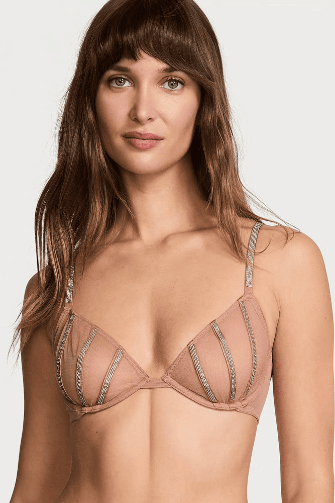 БЮСТГАЛЬТЕР ЗІ СТРАЗАМИ БЕЗ ПУШ-АП CARAMEL LINES Victoria`s Secret