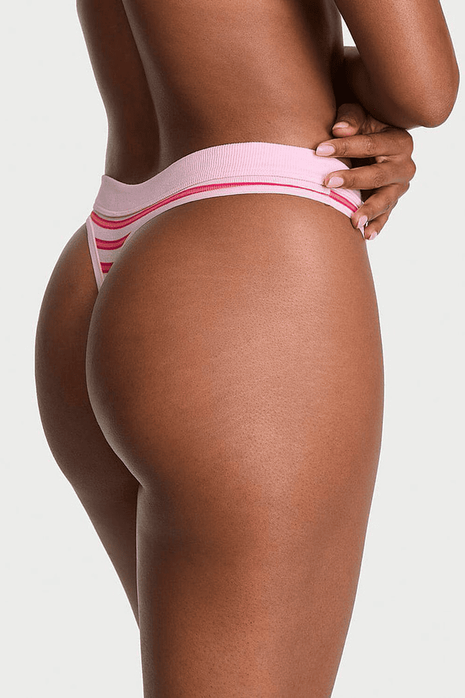 Трусики БАВОВНЯНІ СТРІНГИ РУБЧИК PINK STRIPE Victoria`s Secret