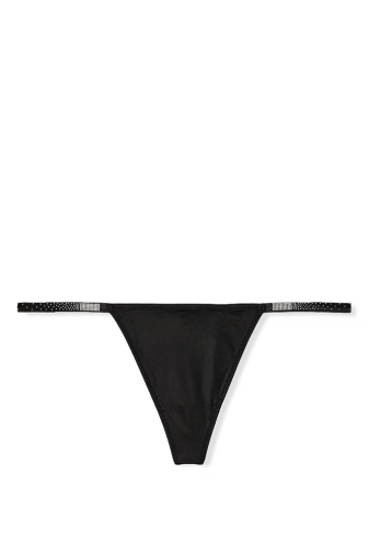Трусики ЗІ СТРАЗАМИ V-THONG BLACK VS OMBRE Victoria`s Secret