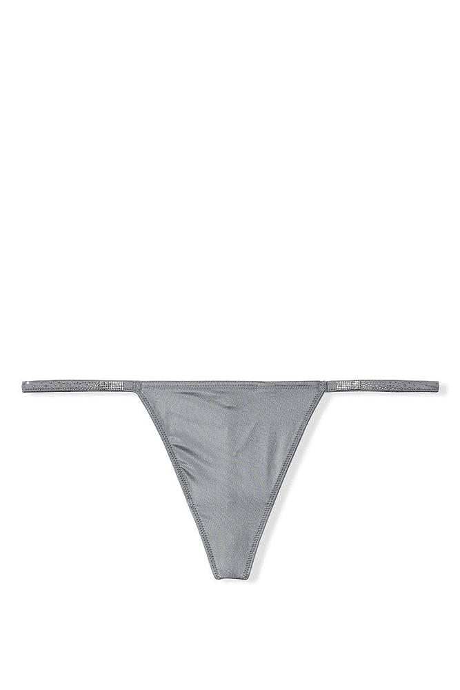 Трусики ЗІ СТРАЗАМИ V-THONG GREY VS OMBRE Victoria`s Secret
