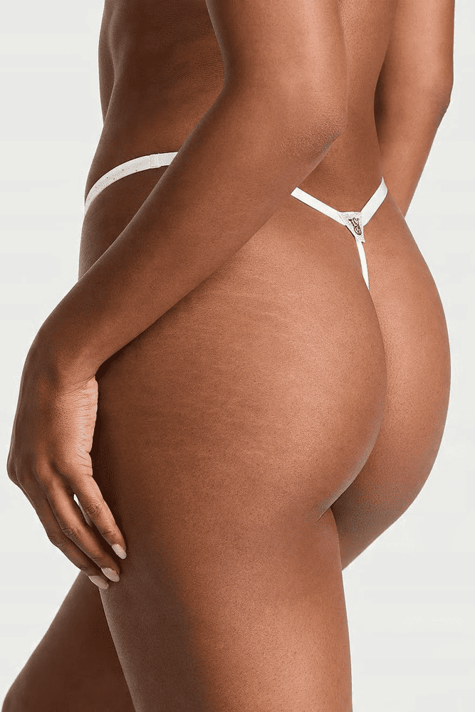 Трусики ЗІ СТРАЗАМИ V-THONG WHITE VS OMBRE Victoria`s