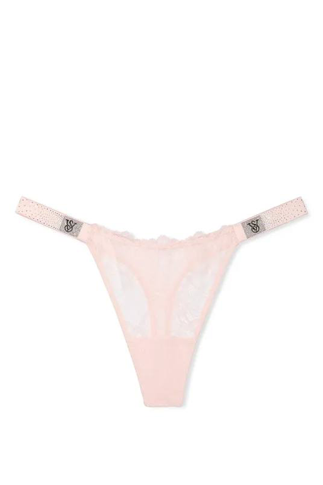 Трусики ЗІ СТРАЗАМИ СТРІНГИ МЕРЕЖИВО PUREST PINK VS OMBRE Victoria`s