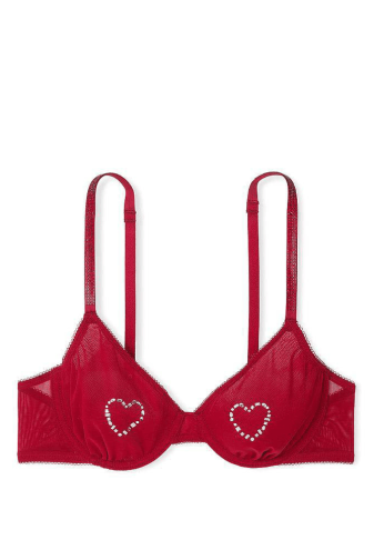 БЮСТГАЛЬТЕР ЗІ СТРАЗАМИ БЕЗ ПУШ-АП RED HEARTS Victoria`s Secret