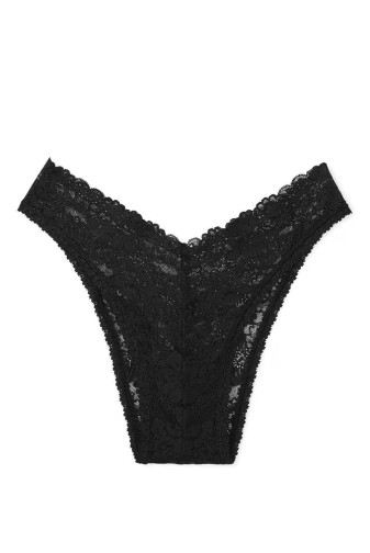 Трусики PINK БРАЗИЛІАНИ BLACK LACE V Victoria`s